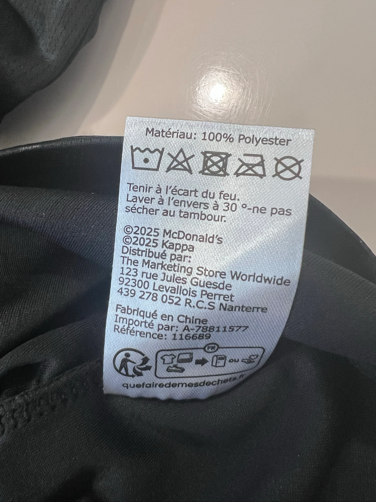 Camiseta de fútbol con cuello Kappa x FC McDonald's Ligue 1 negro y dorado - Talla L (Edición Limitada - 116689) – photo 4
